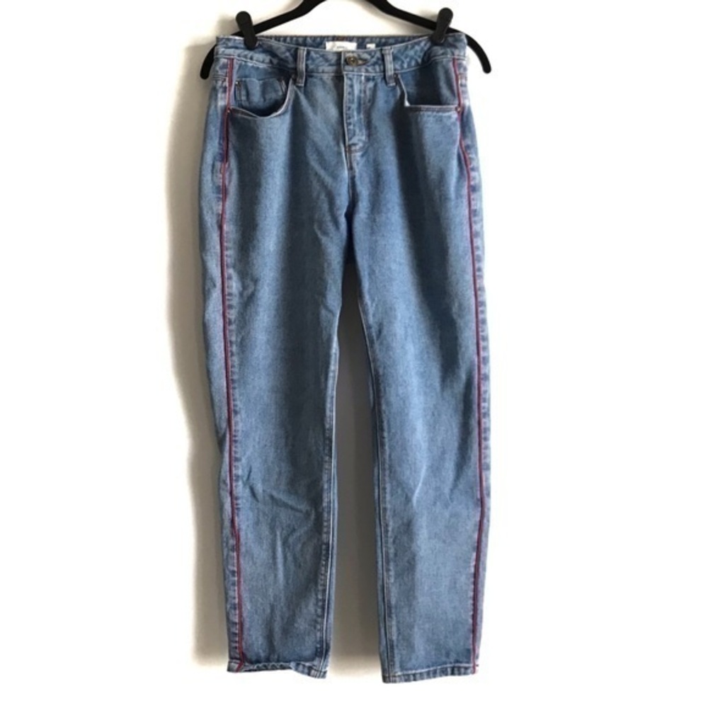 A Loves A Ankle Skinny Jeans with Red Stripes size 28